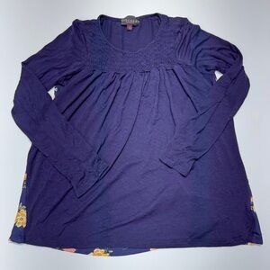 Discreet Deep Purple Long Sleeve Shirt Size M